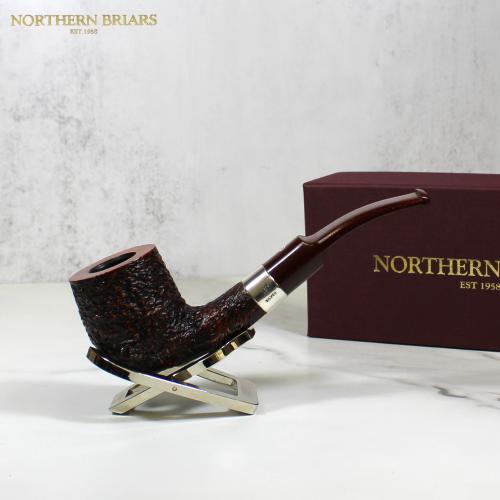 Northern Briars Roxcut Regal 1/4 Bent Banded Billiard 9mm Fishtail Pipe (NB125)