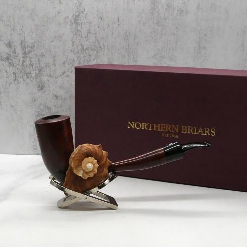 Northern Briars Bespoke Fossil Seashell G5 Fishtail Pipe (NB181)