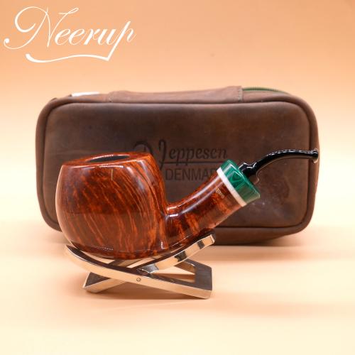P. Jeppesen High Grade 11 Malachite Composite Smooth Fishtail Pipe (NEER188)
