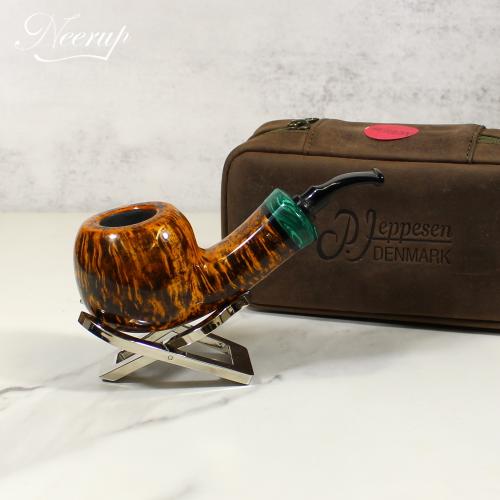 P. Jeppesen High Grade 8 Malachite Composite Smooth Fishtail Pipe (NEER189)