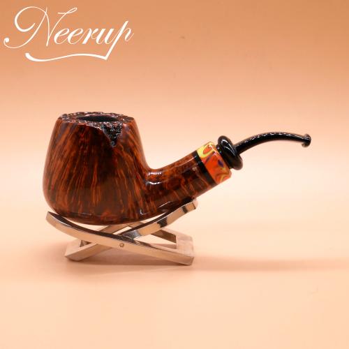 P Jeppesen IDA Handmade gr 3 Smooth Bent 9mm Filter Fishtail Pipe (NEER207)