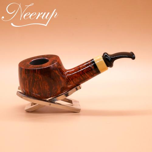 P Jeppesen IDA Handmade gr 3 Smooth Bent 9mm Filter Fishtail Pipe (NEER210)