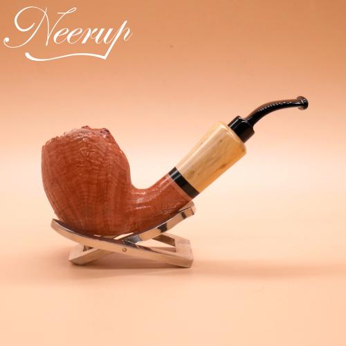 P Jeppesen IDA Handmade gr 3 Smooth Bent 9mm Filter Fishtail Pipe (NEER217)