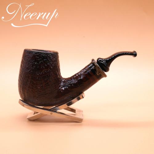 P Jeppesen IDA Handmade gr 4 Smooth Bent 9mm Fishtail Pipe (NEER273)