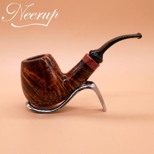 P Jeppesen IDA Handmade gr 5 Smooth Bent 9mm Fishtail Pipe (NEER340)