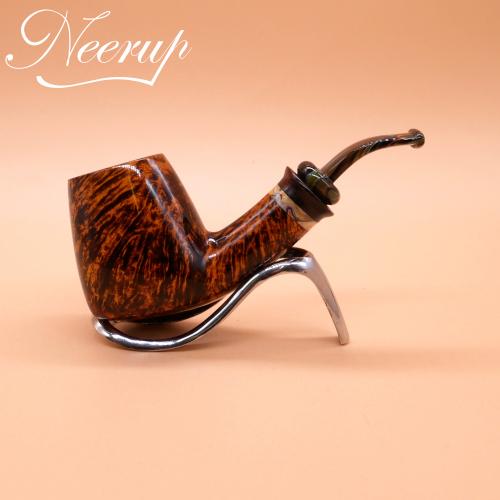 P Jeppesen IDA Handmade gr 5 Smooth Bent 9mm Fishtail Pipe (NEER341)