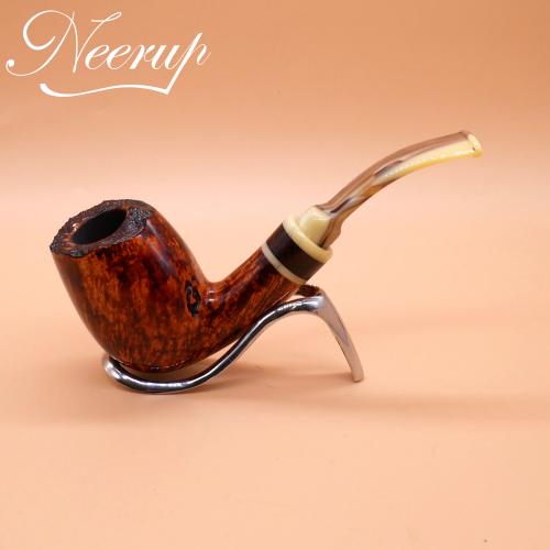 P Jeppesen IDA Handmade gr 3 Smooth Bent 9mm Filter Fishtail Pipe (NEER360)