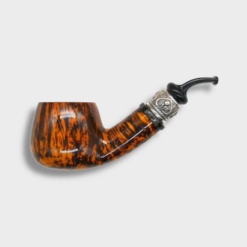 P Jeppesen Boutique gr 4 Smooth Bent Silver Fishtail Pipe (NEER405)