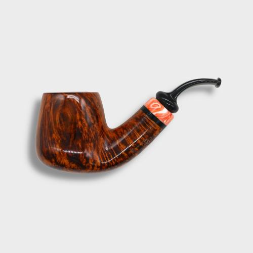 P Jeppesen IDA Handmade gr 4 Smooth Bent 9mm Fishtail Pipe (NEER413)