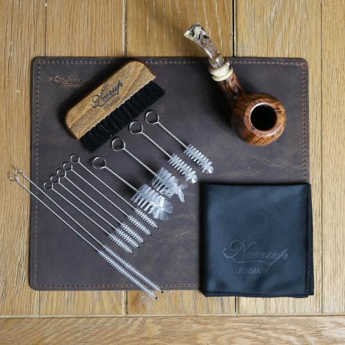 Neerup Leather Pipe Mat & Brush Kit