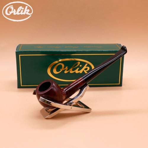 Orlik 3/4 OZ Briar Dental Straight Metal Filter Pipe (OR104)
