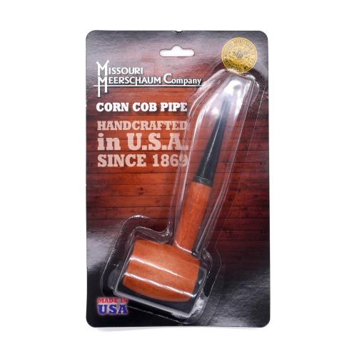 Missouri Meerschaum Corn Cob Ozark Mountain Straight Fishtail Pipe - Gift Pack