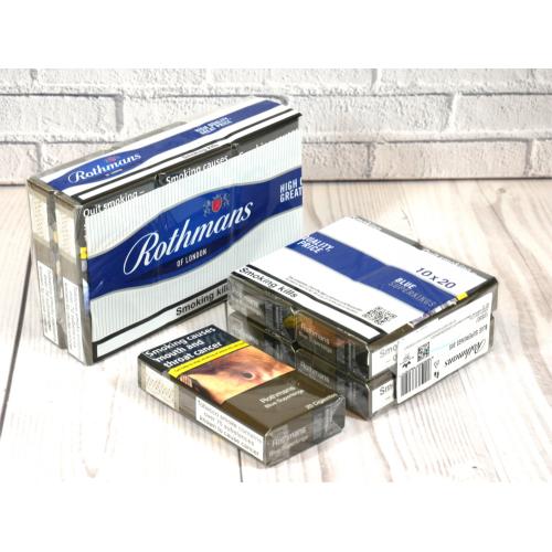 Rothmans Blue Superking - 10 Packs of 20 Cigarettes (200)