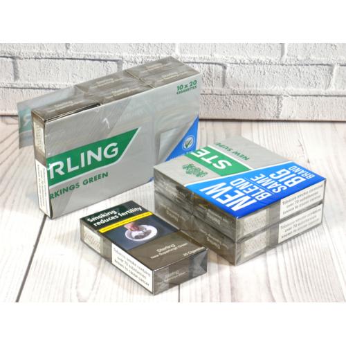 Sterling Green Superkings - 10 Packs of 20 Cigarettes (200)