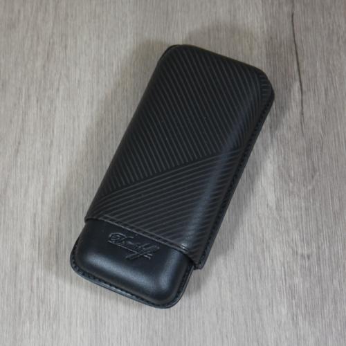 Davidoff Classic Leaf R-2 Cigar Case - 2 Cigars Robusto - Black