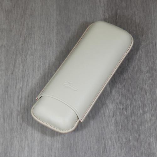 Zino XL-2 Leather Case - Fits 2 Cigars - Beige (End of Line)