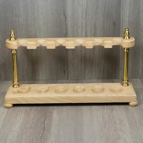 Gold Pillar Light Camwood Pipe Rack - Holds 6 Pipes