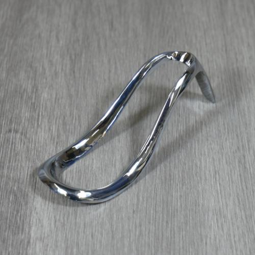 Shoe Shaped Chrome Metal Single Pipe Stand