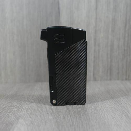 Myon Soft Flame Pipe Lighter With Tools - Carbon Fibre Effect