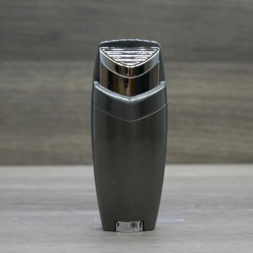 Lotus 2730 Double Jet Cigar Lighter - Dark Grey & Chrome