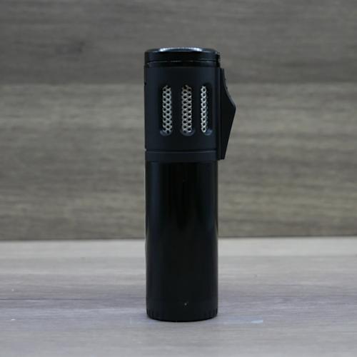 Volcan-Fire Trifecta Triple Jet Flame Cigar Lighter - Black