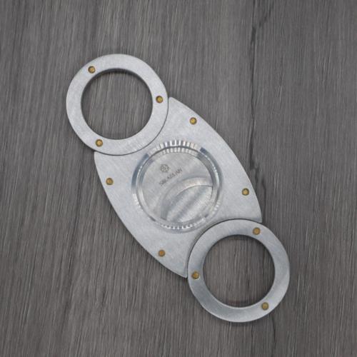 Sikarlan Steel Twin Blade Cigar Cutter - Brushed Steel