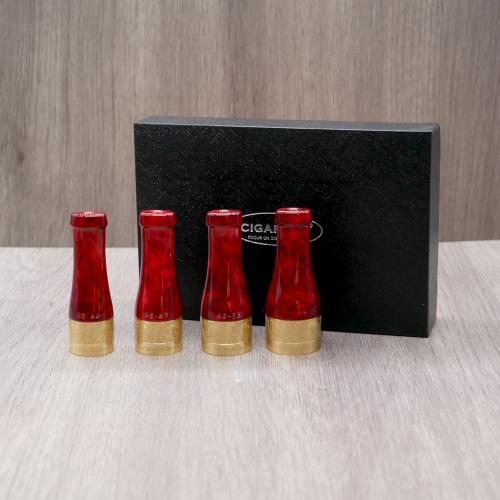 Cigarism Set of 4 Cigar Holders - Red