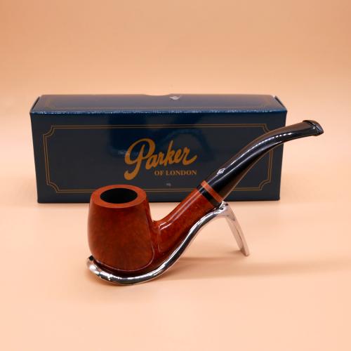 Parker Bruyere Bent Billiard Medium Metal Filter Fishtail Pipe (PAR176)