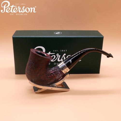 Peterson Sherlock Holmes Original Sandblast Silver Mounted P Lip Pipe (PE2886)