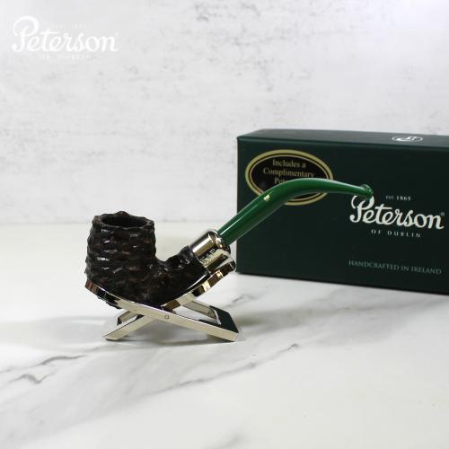 Peterson 2022 St. Patricks Day 65 Sandblast Nickel Mounted Fishtail Pipe (PE1765)