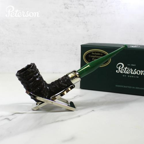 Peterson 2022 St. Patricks Day D20 Sandblast Nickel Mounted Fishtail Pipe (PE1766)