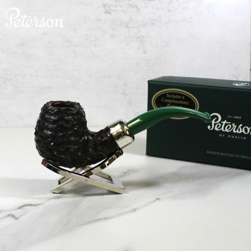 Peterson 2022 St. Patricks Day B42 Sandblast Nickel Mounted Fishtail Pipe (PE1767)