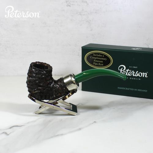 Peterson 2022 St. Patricks Day XL90 Sandblast Nickel Mounted Fishtail Pipe (PE1784)