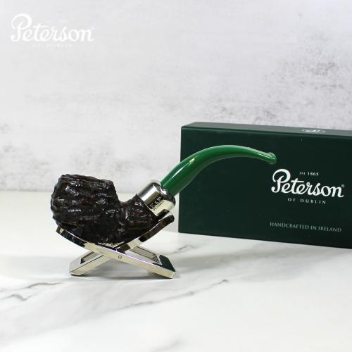 Peterson 2022 St. Patricks Day 03 Sandblast Nickel Mounted Fishtail Pipe (PE1804)