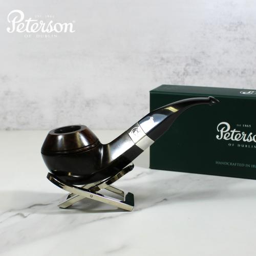 Peterson Sherlock Holmes Squire Dark Silver Mounted P Lip Pipe (PE1829)