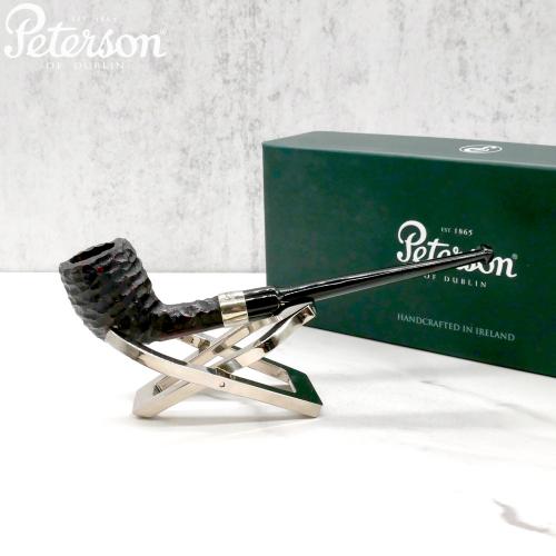 Peterson Barrel Rustic Nickel Mounted Fishtail Pipe (PE2318)