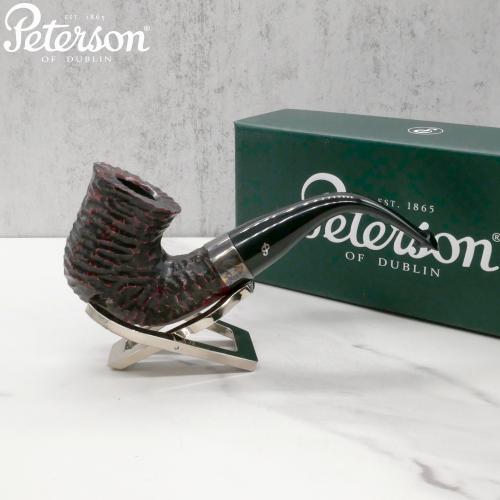 Peterson Sherlock Holmes Original Rusticated Silver Mounted P Lip Pipe (PE2357)