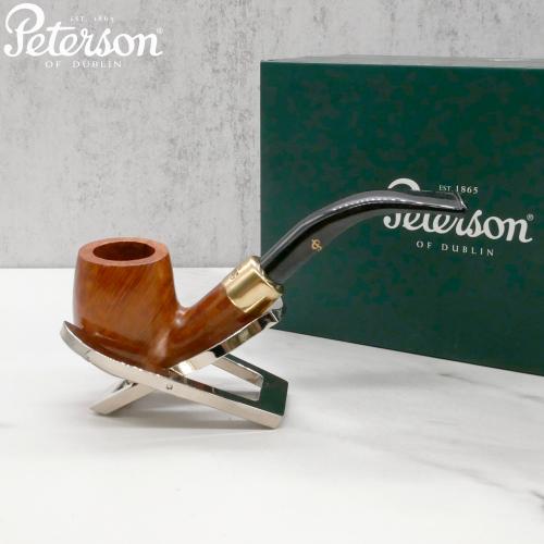 Peterson Natural Straight Grain Gold Mount 65 Pipe (PE2363)