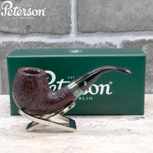 Peterson Sherlock Holmes Professor Sandblasted Silver Mounted P Lip Pipe (PE2413)