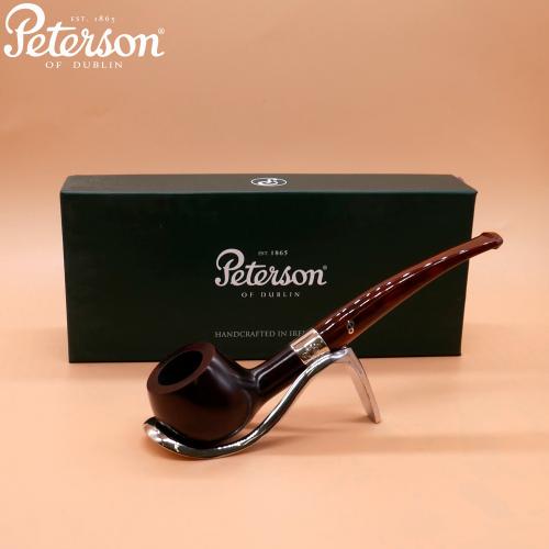 Peterson Irish Harp 406 Smooth Silver Mounted Fishtail Pipe (PE2617)