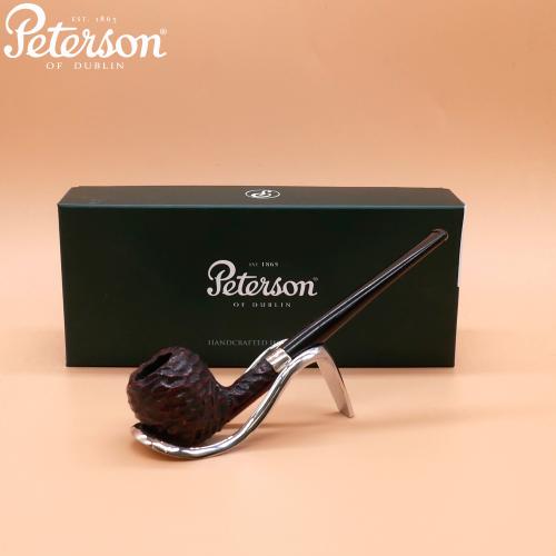 Peterson Junior Acorn Rusticated Nickel Mounted Fishtail Pipe (PE2651)