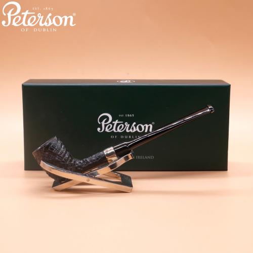 Peterson Belgique Sandblasted Nickel Mounted Fishtail Pipe (PE2865)