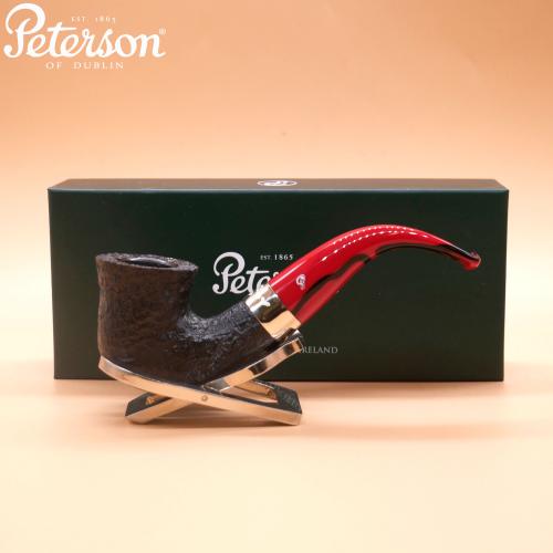 Peterson Dracula 05 Sandblasted Ebony Nickel Mounted Fishtail Pipe (PE2877)