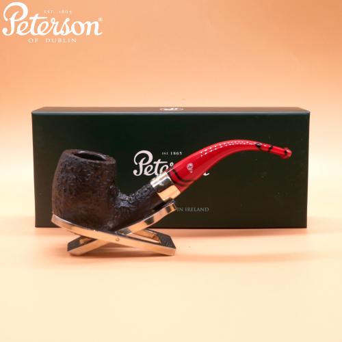 Peterson Dracula 69 Sandblasted Ebony Nickel Mounted Fishtail Pipe (PE2920)