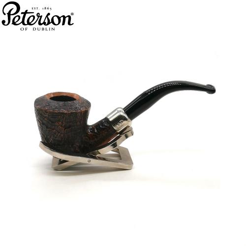 Peterson Arklow B10 Sandblast Silver Mounted Fishtail Pipe (PE2971)