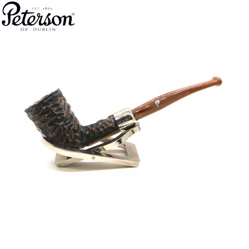 Peterson Derry Rustic 124 Nickel Mounted Fishtail Pipe (PE2975)