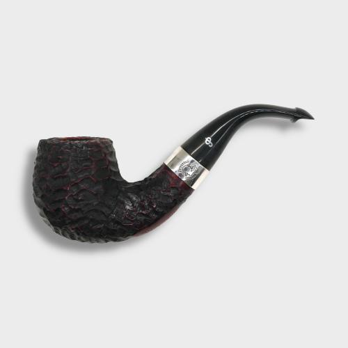 Peterson Sherlock Holmes Professor Rustic Silver Mounted P Lip Pipe (PE3039)
