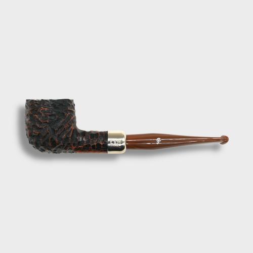 Peterson Derry Rustic 606 Nickel Mounted 9mm Filter Fishtail Pipe (PE3062)