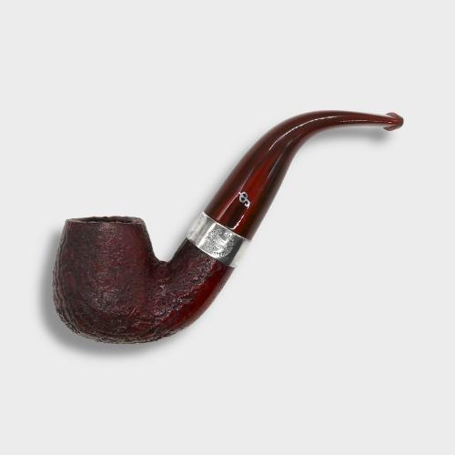 Peterson Irish Harp 221 Sandblasted Silver Mounted 9mm Filter Fishtail Pipe (PE3101)