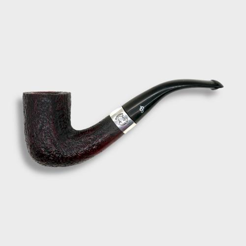 Peterson Sherlock Holmes Rathbone Sandblasted Silver Mounted P Lip Pipe (PE3147)